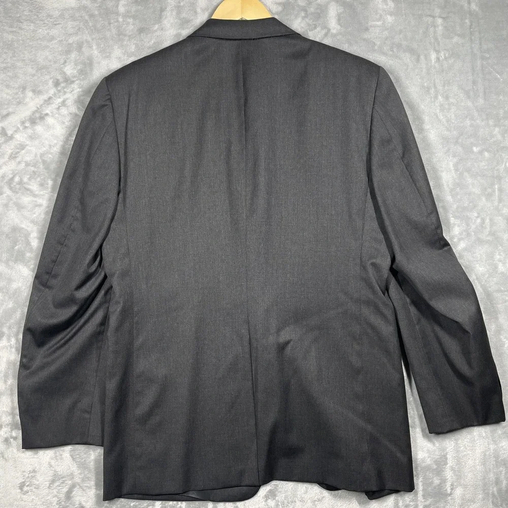 Hickey Freeman Roots Men Blazer Jacket 41R Charcoal Gray 100% Pure Wool 2 Button